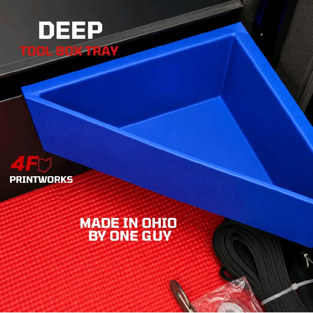 NEW Deep Tool Box Drawer Trays - 3D Printed Corner Tray for Organizing Loose Parts & Sockets - Lightweight & Durable Storage Solution Tool Organizer