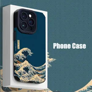 Wave Pattern Phone Case, Shockproof Protection Phone Protective Cover, Cellphone Phone Accessory Compatible with iPhone 16 15 14 13 12 11 Plus Pro Max, Casing, Smartphone