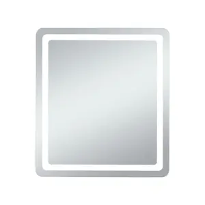Elegant Decor MRE33640 36 x 40 in. Genesis Soft Edge LED Mirror, Glossy white