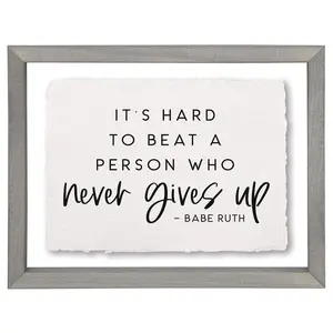 Sincere Surroundings. 14" Hard To Beat. Floating Frame Art.