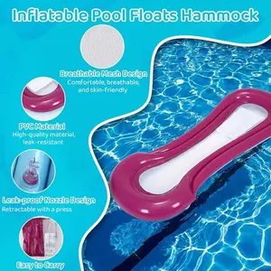 Inflatable Floating Pad, Lightweight Beach Lounger, Floating Water Mat for Family Fun, Pool Floats Lounger, Portable Fun for Pool and Beach Activities