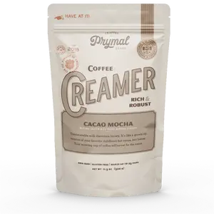 Prymal Sugar-Free Cacao Mocha Coffee Creamer Powder - Natural, Real Cocoa, No Seed Oils, Non-GMO, Gluten-Free, Made with MCT Oil & Coconut Milk