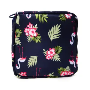 Storage Pouch, 1 Count Portable Menstrual Pad Storage Pouch, Small Zipper Travel Pouch for Outdoor Travel, Home Organizer Supplies