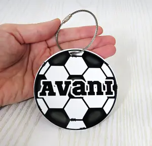 Personalized Soccer Bag Tag – Custom Name Tag for Sports or School Bags