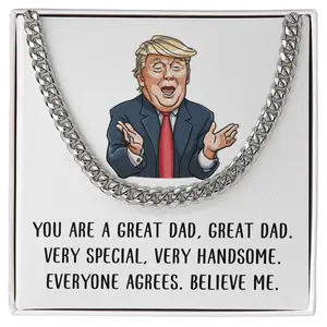 To My Dad Cuban Necklace You are Great Dad - Believe Me | Cuban Link Chain Happy Father's Day Gift Jewelry Necklaces