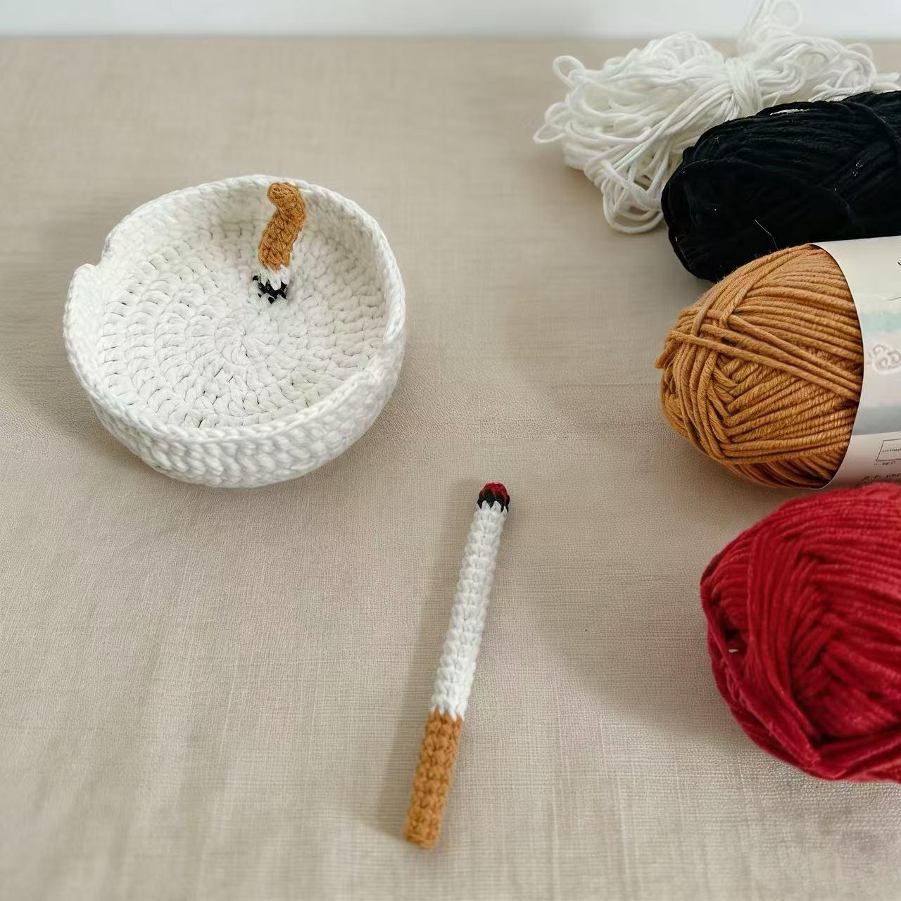 Handmade Crochet Cigarette Keychain / Decor - Unique Handcrafted Accessory for Keys and Decorative Use