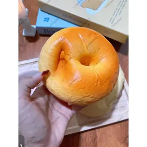 Bagel Bread Slow Rising Squishy Toy Bread Bakery Anti-Anxiety Stress Relief Foam Fidget Toys for Kids & Adults ASMR Sensory Toys