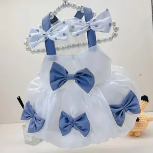 Summer Thin Pet Dog Princess Dress, Small Fragrance Style for Bichon, Pomeranian, Yorkie & Other Small Dogs