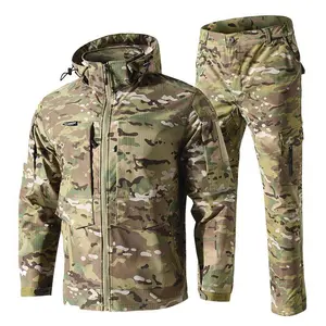 Spring and Autumn Camouflage Suit for Men, Durable All-Terrain Long-Sleeve Outdoor Training Suit, Tactical Combat Uniform