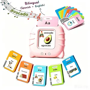 KIDGENIUS Bilingual English & Spanish Talking Flash Cards for Kids Ages 2-8 | 224 Sight Words Interactive Educational Toy | Preschool Vocabulary Learning | Parent-child play must-have, portable on-the-go learning