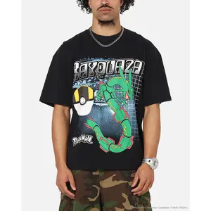 The Pokémon Collection By 73Studio Rayquaza Vintage T-Shirt Off Black