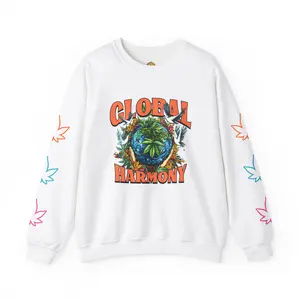 Global Harmony Crewneck Sweatshirt - Eco-Friendly Fashion, Unisex Pullover