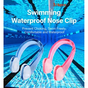 3 /6 swimming nose clips, swimming on water, comfortable, waterproof and non-slip, suitable for swimming and diving, and firmly fit, Swimming Accessories