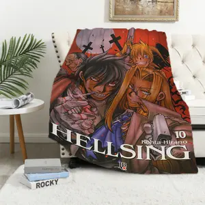 Anime Hellsing Microfiber Bedding Fluffy Soft Blankets & Throws Nap Blanket Sofa Winter Knee Warm Fleece Decorative Luxury Thick