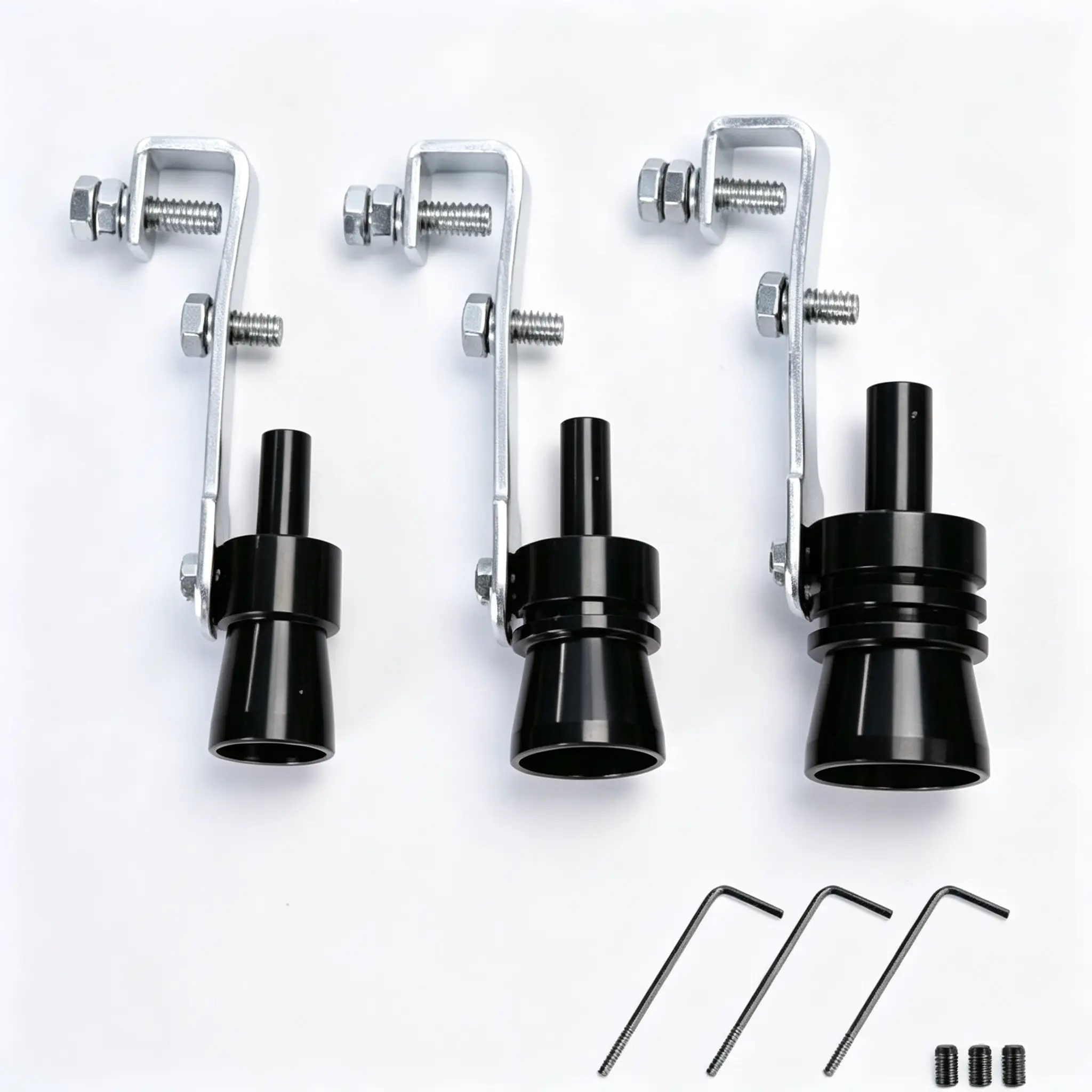 Stainless Adjustable Sports Exhaust End Silencer Tip - Anti-Rust, Wear-Resistant, Solid, Dual-Tone Automotive & Motorcycle Exhaust Part with Easy Installation, Adjustable Clamp, Fits Most Pipes, Covers Worn Pipes, Boosts Fresh Rear Look