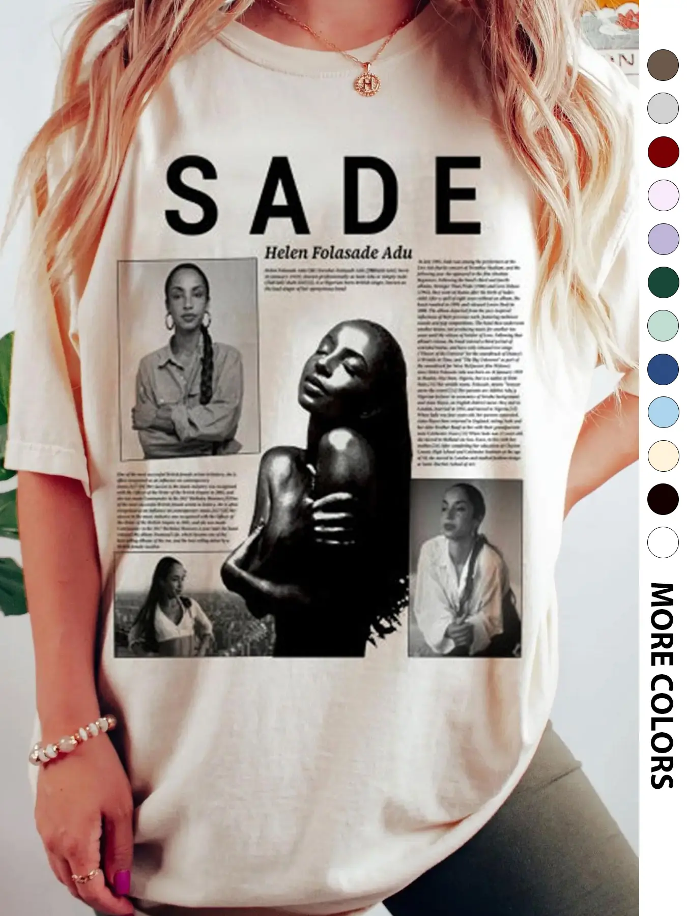 Women's Letter & Figure Print Drop Shoulder Tee, Casual Trendy Tee, Letter Printed Tee, Casual Streetwear Half Sleeve Round Neck Fitted Breathable T-shirt for Summer, Women's Top for Daily Wear, Womenswear, Everyday