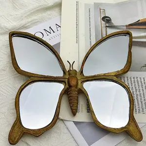 Butterfly Wall Decor, Decorative Mirror Effect Resin Furniture, Shiny Wings, Elegant Home Decoration for Living Room, Dining Room, Party, Wedding, Gift