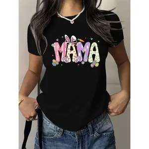 Cute Mama Easter Bunny T-Shirt – Fun Bunny Ears Graphic for Casual Holiday Wear