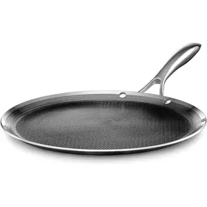 Hybrid Nonstick 12-Inch Griddle Pan, Stay-Cool Handle, Dishwasher-Friendly, Oven-Safe Up to 900?F, Induction Ready, Compatible with  Cooktops