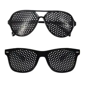 Anti-myopia Astigmatism Glasses Vision Correction Fatigue Pin Hole Glasses with Holes for Men Women Eyesight Improvement Eyewear