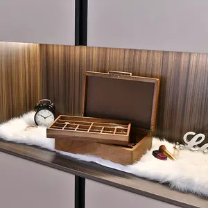 Wooden Jewelry Box for Women & Men, Jewelry Organizer Box with Removable Divider, Personalized Girls Jewelry Box - Custom engraving or Print