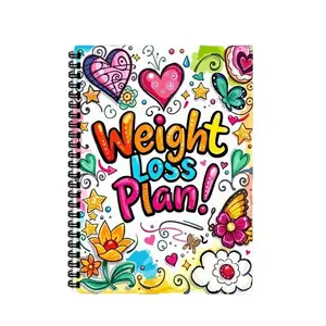 Weight Loss Plan Book, Tracking Diet, Exercise, Progress, Cute Design, Goal Achievement Tool, Fitness Planner, Health Management