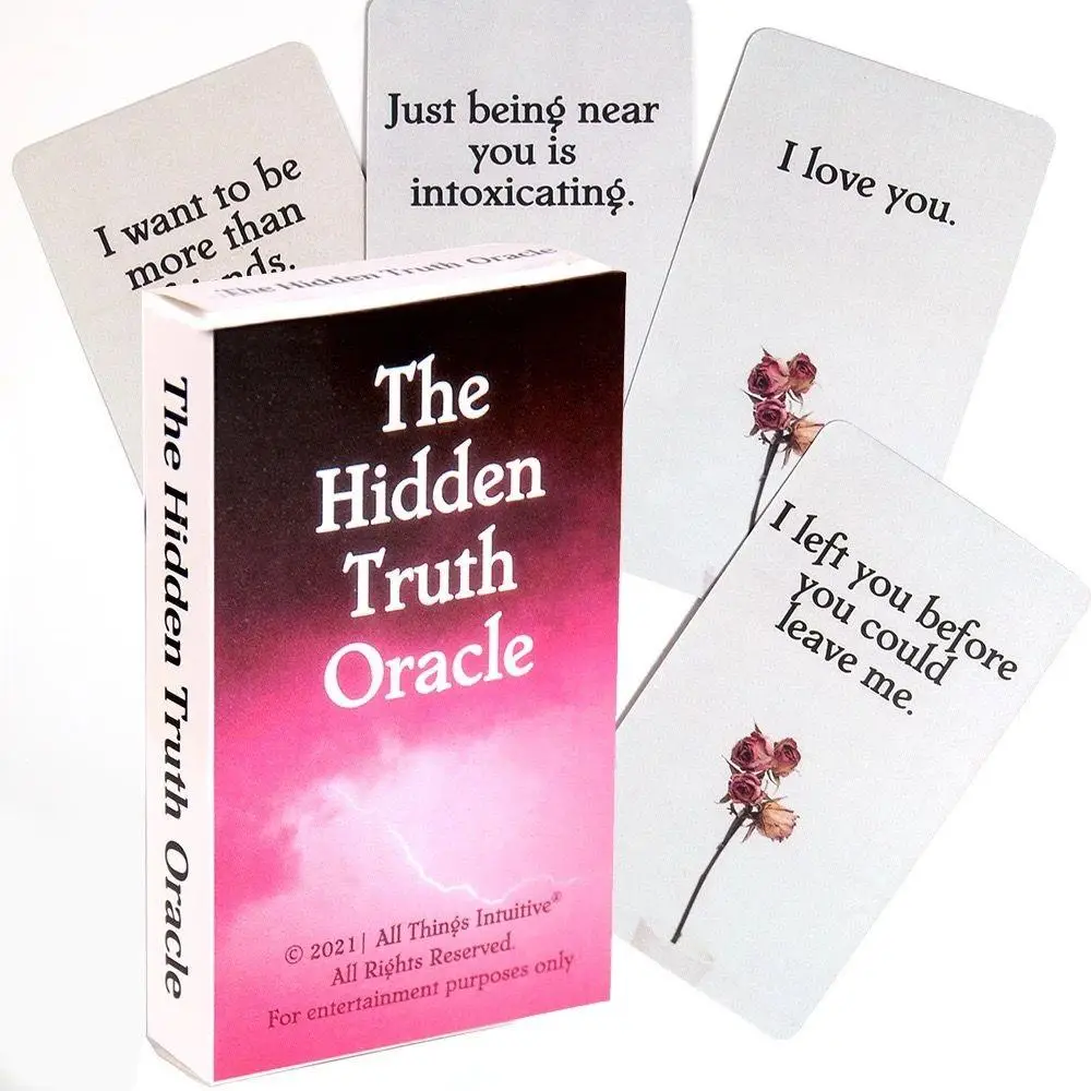 The Hidden Truth Oracle Card Game, 1 Box English Tarot Card Game, Fun Party Game for Adults, Party Entertainment Supplies, Tarot Card Decks