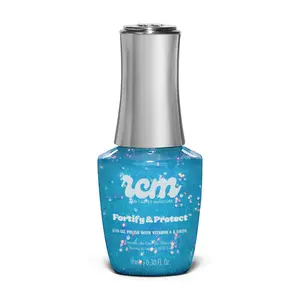 Red Carpet Manicure Fortify & Protect Feel The Groove - Aqua Teal Glitter Gel Polish for Strong, Healthy Nails - Infused with Vitamin A & Biotin, 9ml.