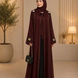 Women's Dubai Luxury 2-Piece Abaya Set with Matching Hijab