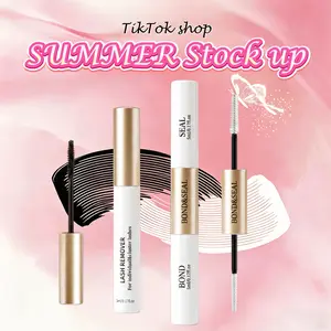 Lashes Cluster Bond & Seal & Remover For Girls Waterproof Longlasting Makeup 3In1 Glue Lashes Cluster Strong Hold For Beginner Friend Makeup Glue & Remover Spring Glow-Up