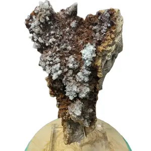 Gorgeous Natural Raw Hematite Calcite White Aragonite Selenite Mineral Specimen for Collection Crystal