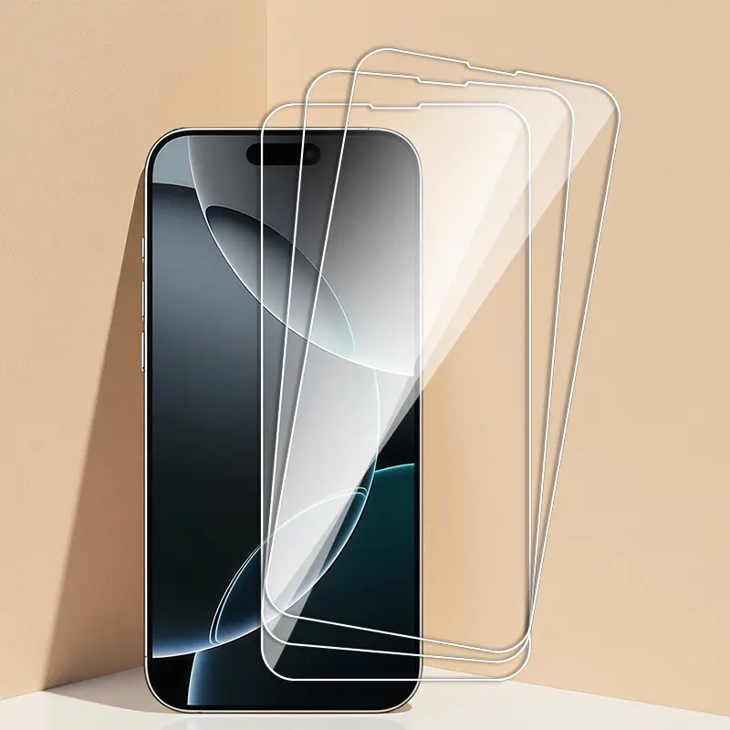 3 Pack Apple Phone Screen Protector, Screen Protective Film, Full HD Transparent Tempered Glass, Scratch Resistant, Fingerprint Proof, Perfect Gift for Family & Friends