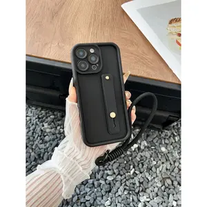 Simple and Stylish Pull-Out Stand Phone Case with Lanyard, Compatible with Multiple Models, Protective Cover for Daily Use