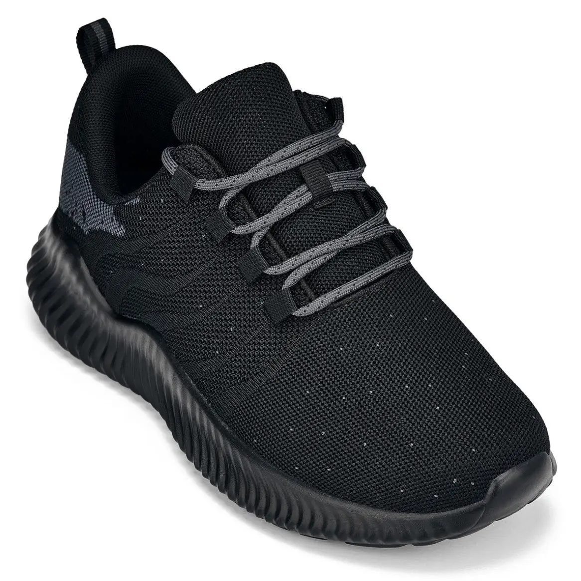 CALTO Q216 Classic Athletic Shoe - 2.4 in Taller, Ultra Lightweight, Black/Grey Sneaker Footwear