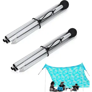 2 Pack Replacement Beach Tent Poles Compatible with Neso, Portable Extra Poles for Beach Tent, 6.56ft Pole,  Canopy Foldable Pole, Compatible with Neso Grande and Gigante Tents