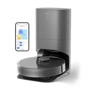 Dreametech D10s Plus Robot Vacuum and Mop Combo, Self-Emptying for up to 65 Days, 5,000Pa Suction Power, Advanced AI and LiDAR Navigation, 280-min Runtime, Compatible with Alexa, Ideal for Pet Hair