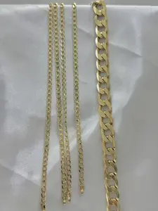 TOBILLERAS CUBANAS 27 CM Gold-Plated Cuban Link Chain for Men Women Fashion Jewelry Unisex Style Gold-Plated Design Versatile Accessory