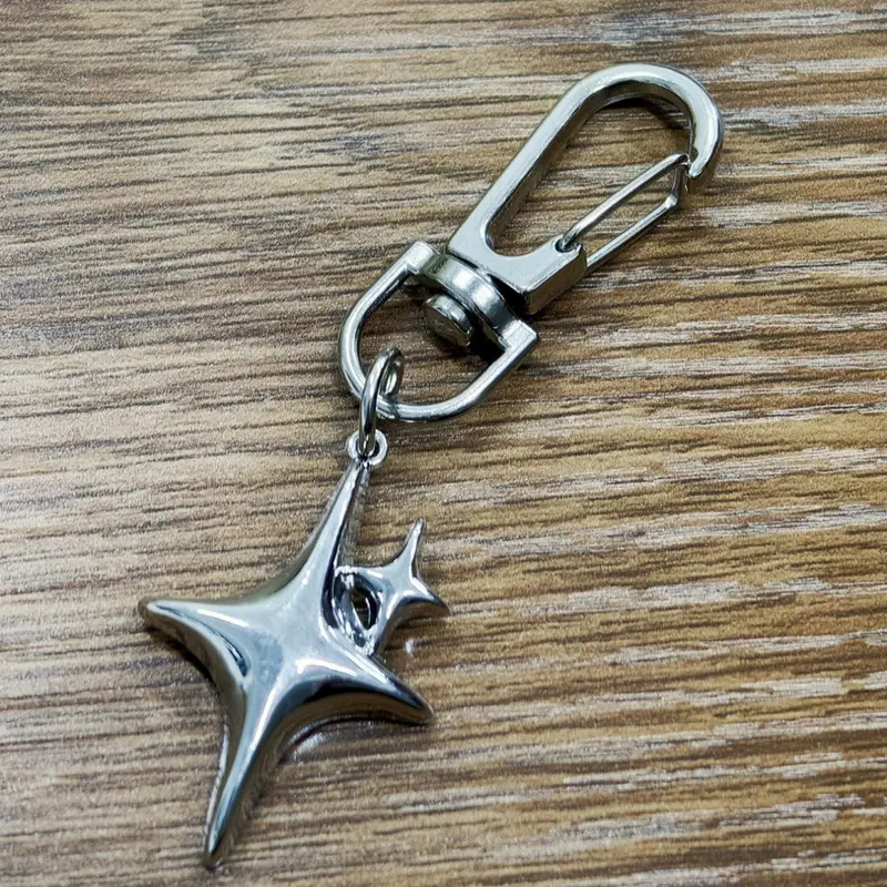 Star Design Zinc Alloy Keychain, Cute Aesthetic Keychain for Women & Men, Fashion Accessories for Daily Use, Cute Keychain Accessory, Trendy All-match & Exquisite Keychain for Birthday Gift, Stylish Keychain, Cute Charms Keychain, Keyrings