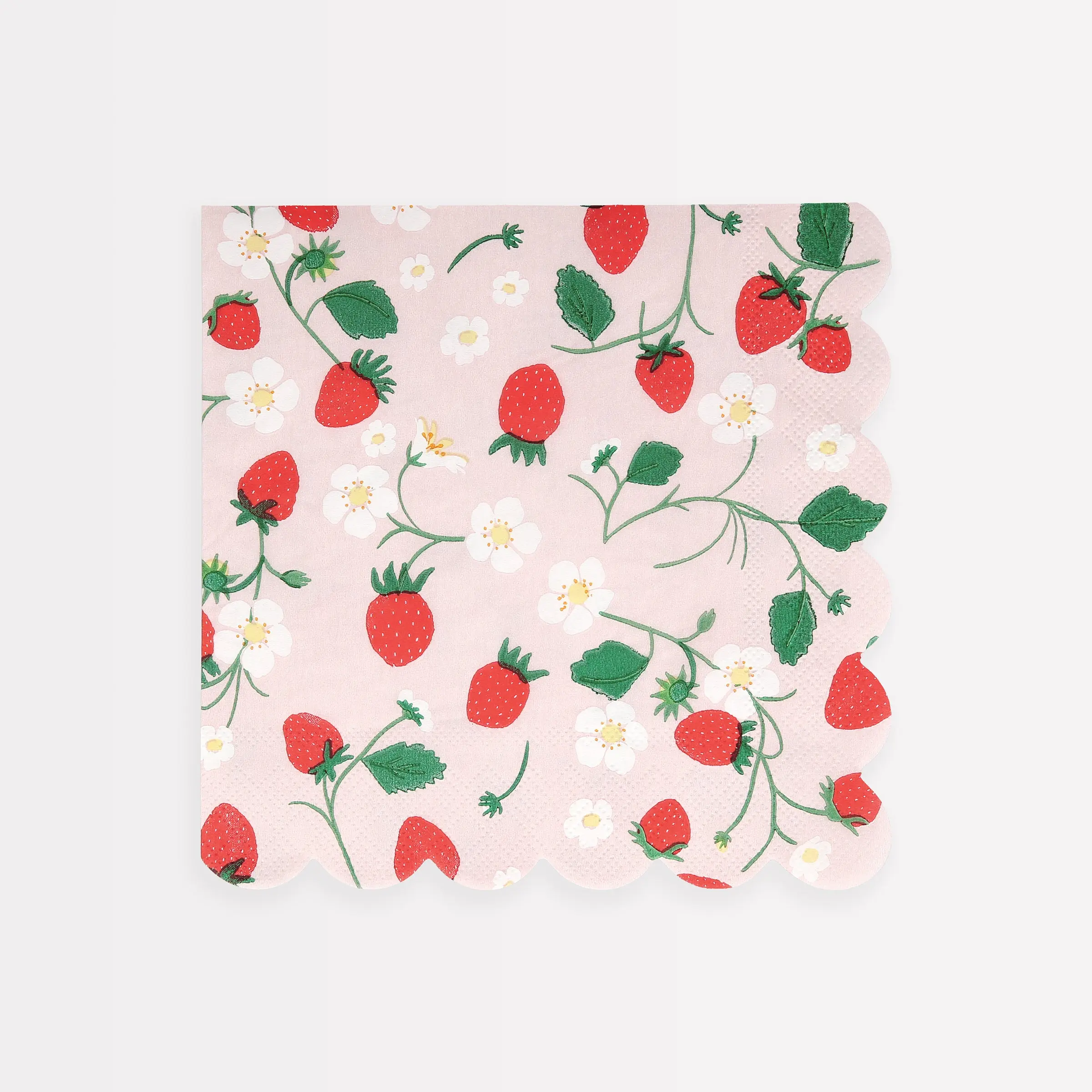 Strawberry Pattern Large Paper Napkins (x 16)