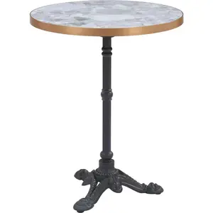 Gazebo Wood and Metal Round Dining Table