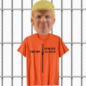 Inmate Donald Trump Prison Costume for Men - Funny Political Costume for 2024 Election Year - Menswear, Clothing