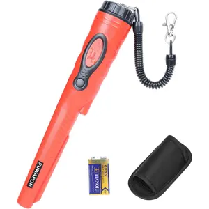 Detector Pinpointer,16.5Ft Underwater Fully Waterproof Positioning Rod Wand,360 Degree Searching Treasure Probing Tool for Adults and Kids (Redhs08)