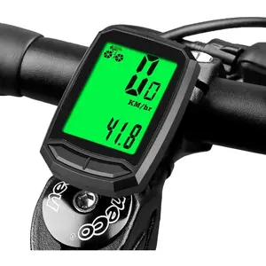 Bicycle Speedometer Waterproof Wireless Cycle Bike Computer Bicycle Odometer with LCD Display & Multi-Functions