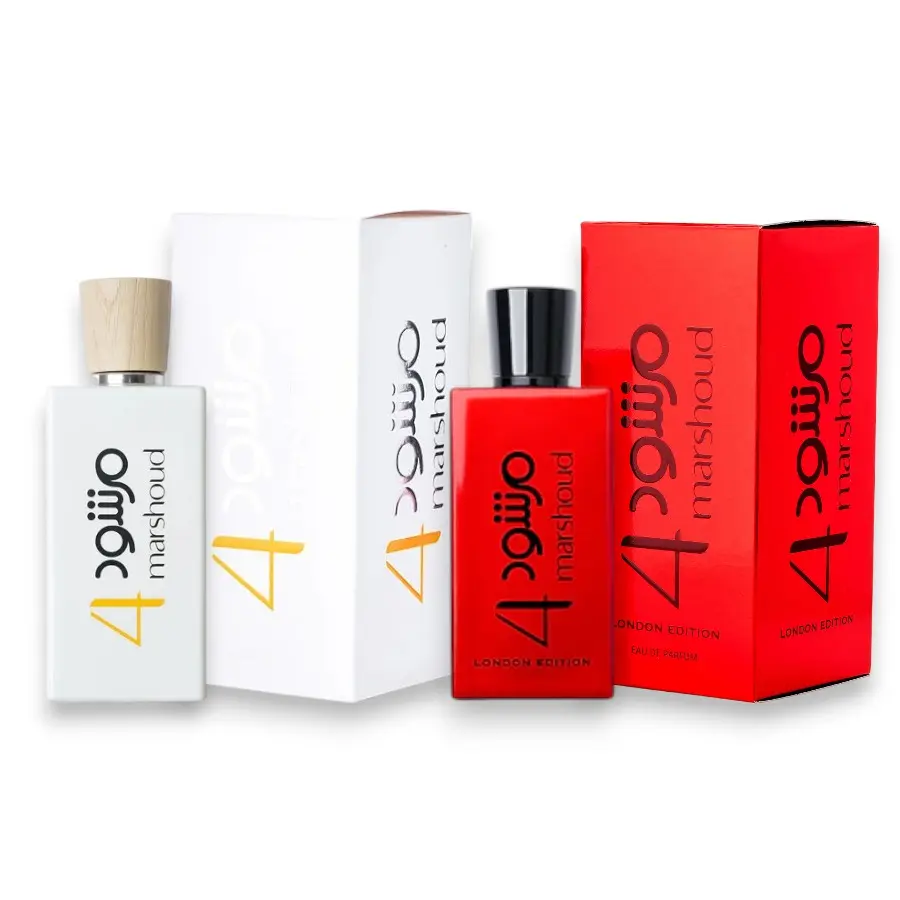 Atyab Al Marshood London Edition Multi-Pack Unisex Eau De Parfum (EDP) - 4 White, 4 Red Variants (2 Variants Total), 100 ML, Fresh Mint-Spice & Pink Pepper Notes, Unisex Wear