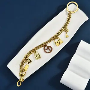 Multi-functional biscuit bag chain, fashionable and retro women's bag chain, elegant crossbody bag chain