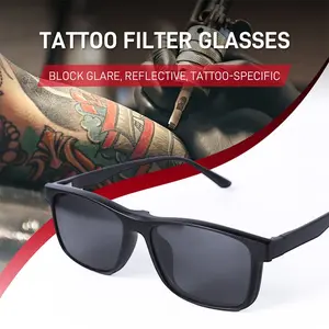 Magnetic Tattoo Filter Glasses, Multi-Scene Use Protective Eyewear, Cross-Border Wholesale, One-Piece Design, Ideal for Tattoos