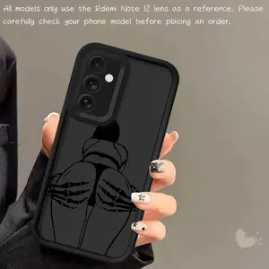 Black Skeleton Hand Phone Case for Samsung Galaxy S25 Ultra/S25 Plus/S25/S25 FE/S24 Ultra/S24 Plus/S24/S24 FE/S23 Ultra/S23 FE/S23/S23+/S22 Ultra/S22/S22+/S21 Ultra/S21 FE/S21/S21+/S20 Ultra/S20 FE/S20/S20+/A73/A72/A55/A54/A53/A52 Silicone Shockproof