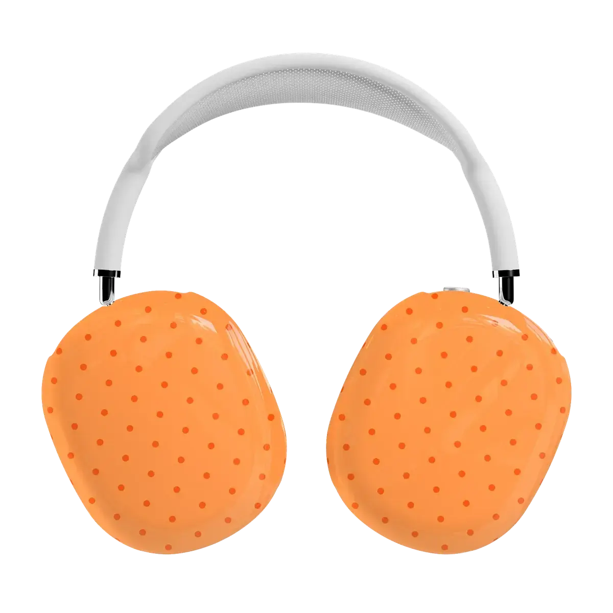 Protective Hard Shell Snap-On Case for AirPods Max Wireless Over-Ear Headphones - Charging-Compatible, Scratch-Resistant, On the Dot Orange Polka Dot Over-Ear Accessory
