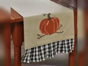 Autumn Checkerboard Table Runner 14" x 42"