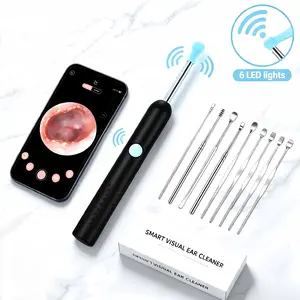 Professional HD Visual Ear Spoon with 6 LED Lights, Wireless Bluetooth Connection, Compact Portable Ear Wax Removals Tool, Earwax Cleaner Camera for Adults